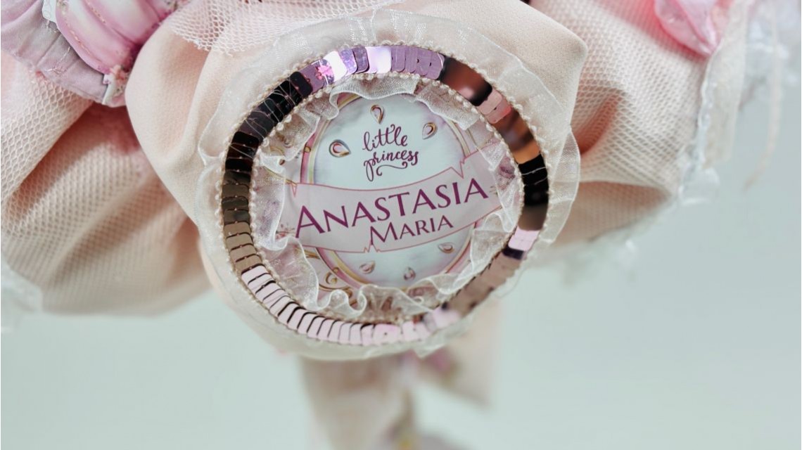 Princess Pink Lumânare de botez unicat din dantelă franțuzească 13